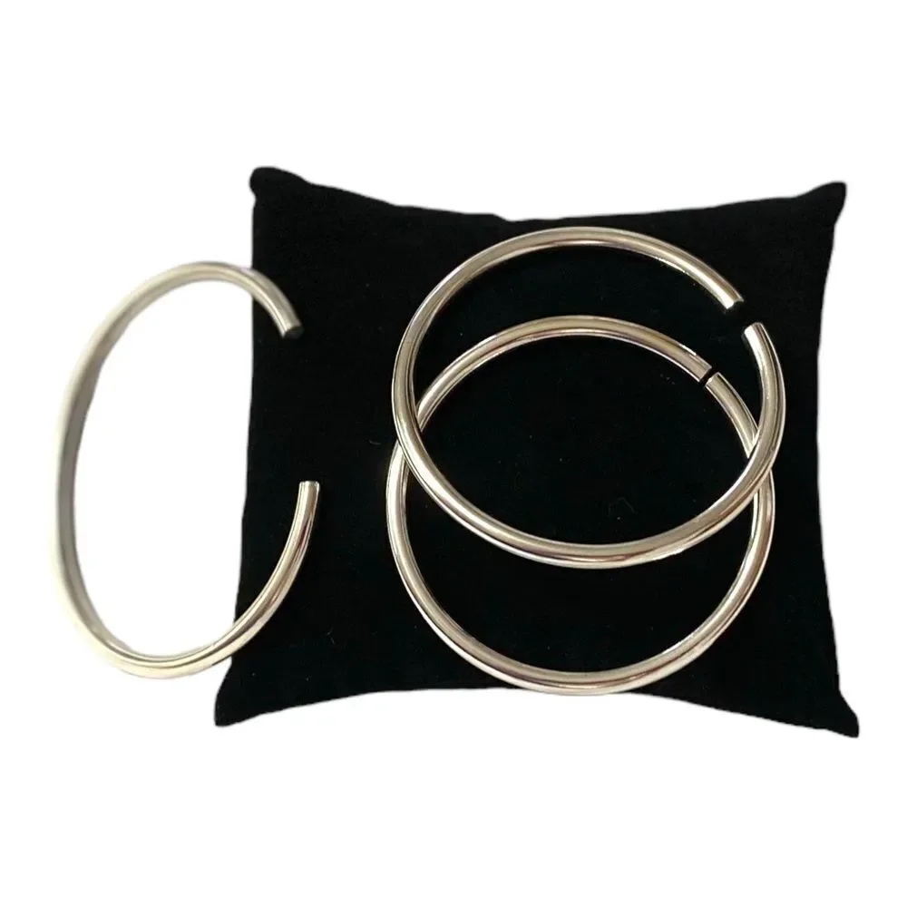 Sterling Silver Open Cuff Bangle Bracelets Jewelry NEW